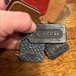 Vintage Coach Black Double Sided Hangtag